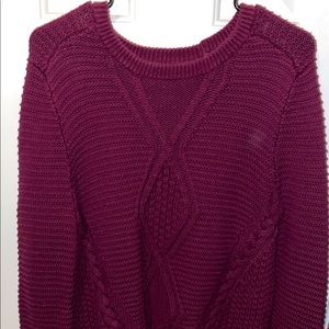 Burgundy Crop sweater